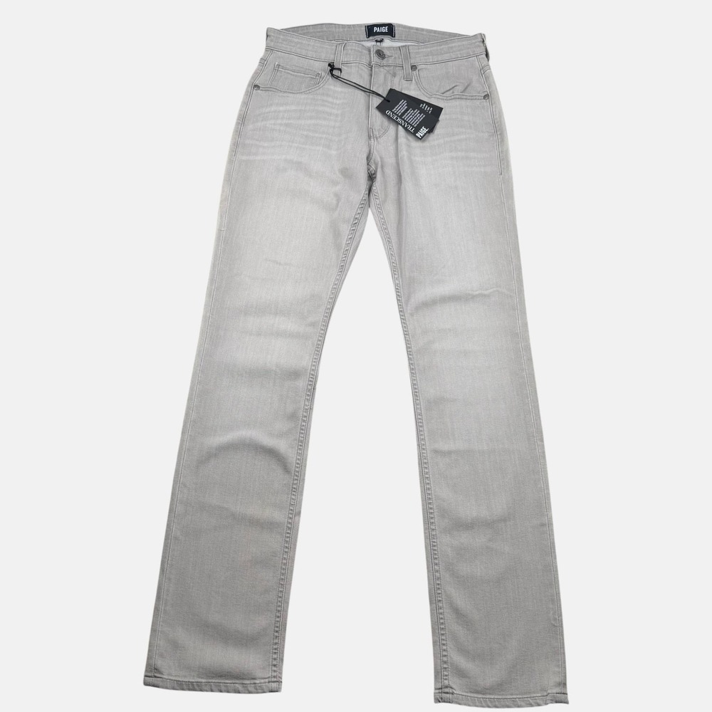 Paige Jeans Mens 28x32 Gray Federal‎ Transcend Slim Straight Stretch Denim USA